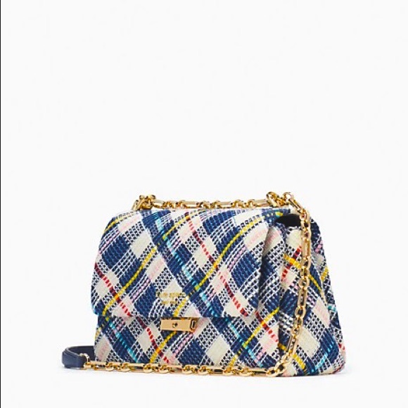 Kate Spade Carlyle Tweed Medium Shoulder Cross-body bag.